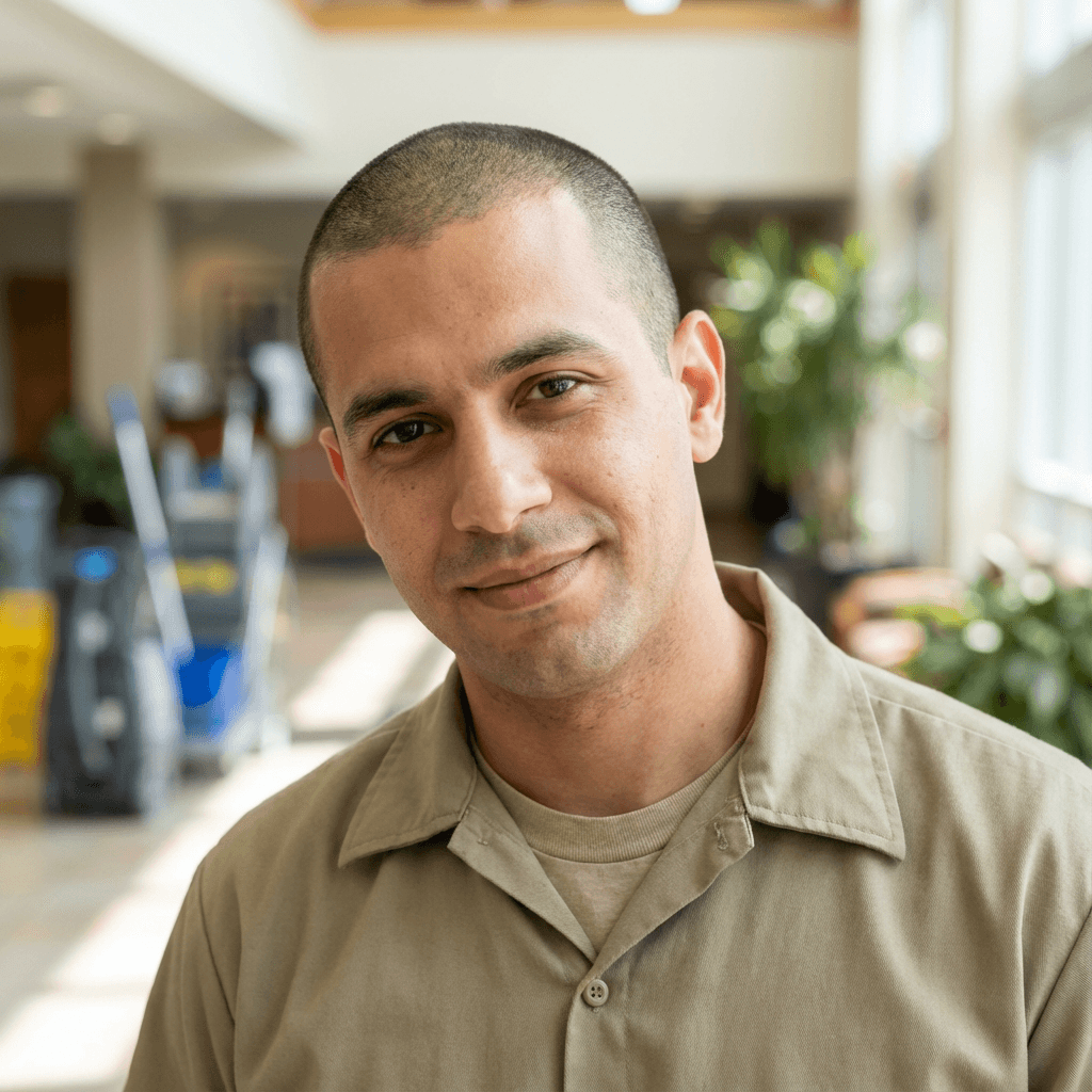 Carlos Torres, lead cleaning specialist